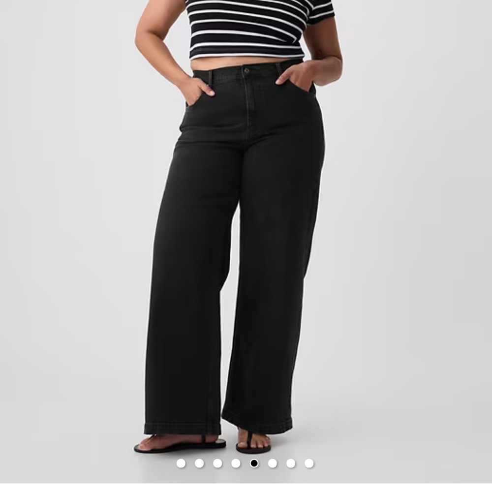GAP High Rise Stride Jeans in Dark Gray